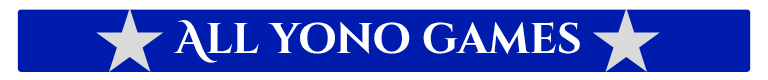 All yono games logo stars with white text