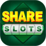 share slots app logo in green background with yellow and green text