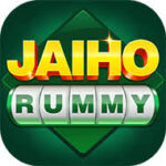 Jaiho rummy app logo in green background with yellow and green text
