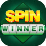Spin winner app logo in green background with yellow and green text