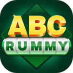 Abc rummy app logo in green background with yellow and green text