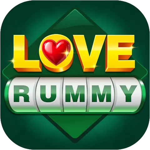 love rummy app logo in green background with yellow and green text