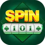 Spin 101 app logo in green background with yellow and green text