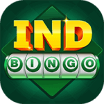 ind bingo app logo in green background with yellow and green text