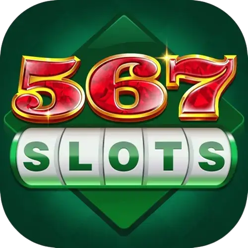 567 slots app logo in green background with yellow and green text