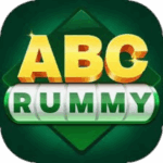 ABC rummy app logo in green background with yellow and green text