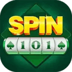 Spin 101 app logo in green background with yellow and green text